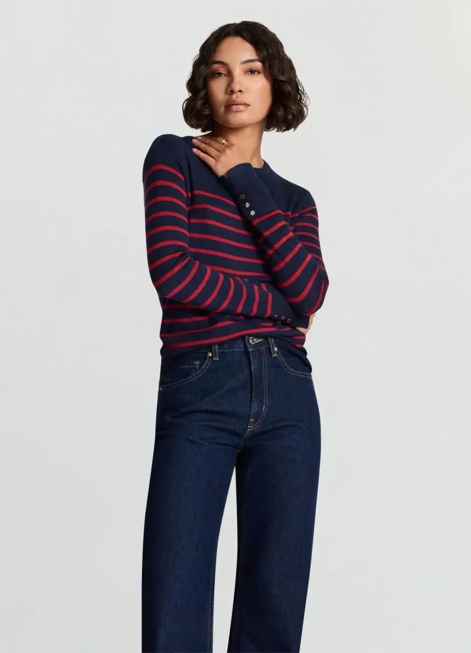 Calliope rayures col rond pull femme