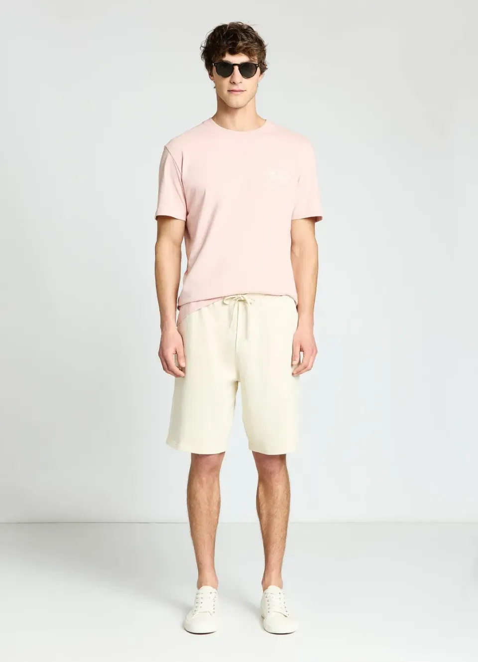 Calliope short homme uni cordon taille élastique