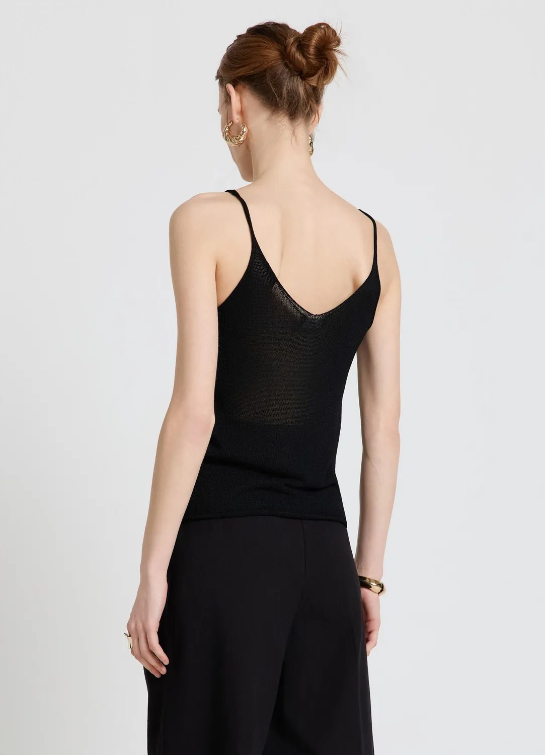 Calliope Canotta maglia V débardeur femme col V