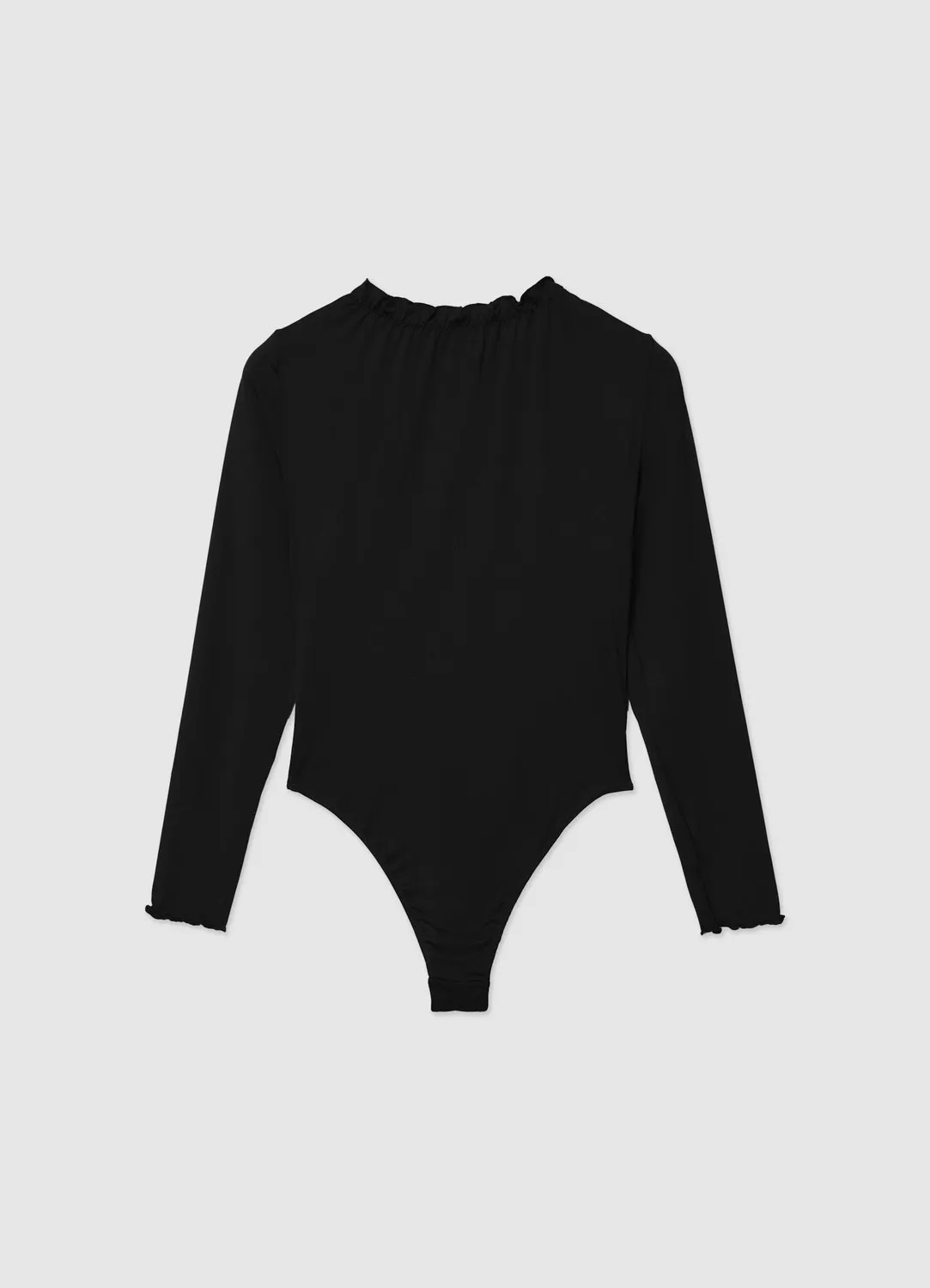 Calliope Body col V volant femme manches longues froncées