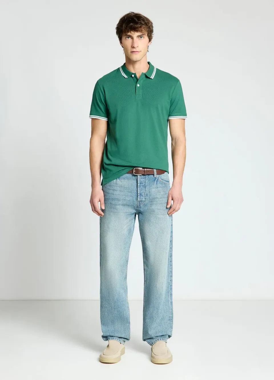 Calliope polo homme rayures col classique