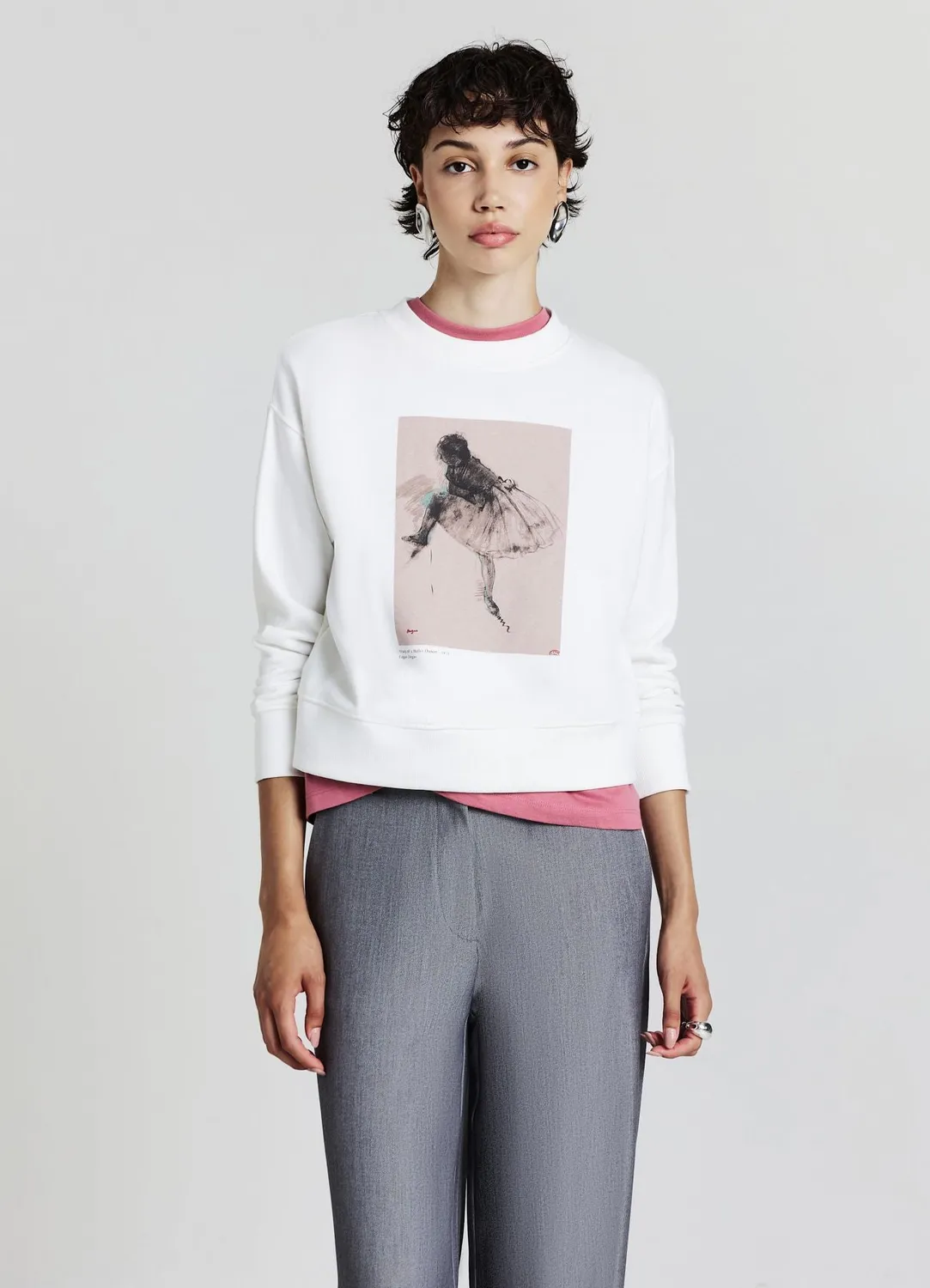 Calliope sweat imprimé femme col rond taille S