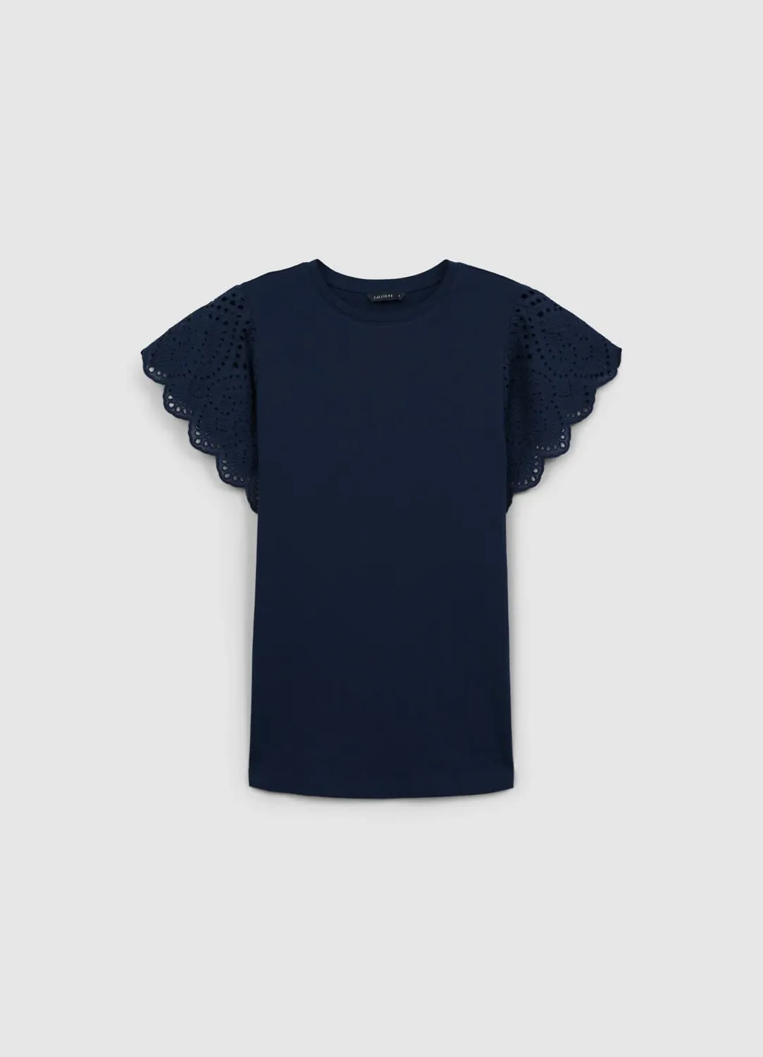 Calliope t-shirt femme coton volant broderie