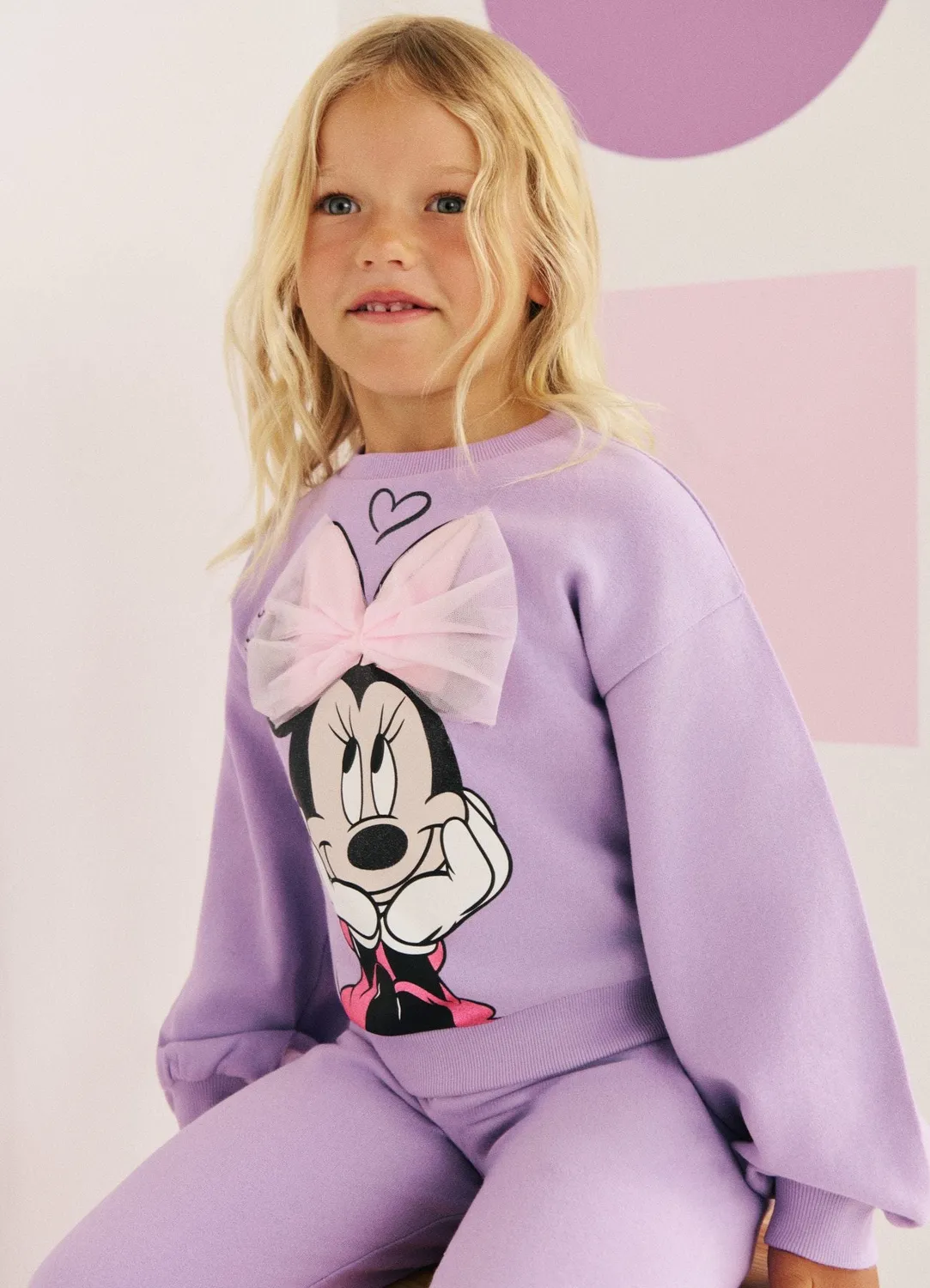Calliope Sweat Minnie nœud tulle fille coton