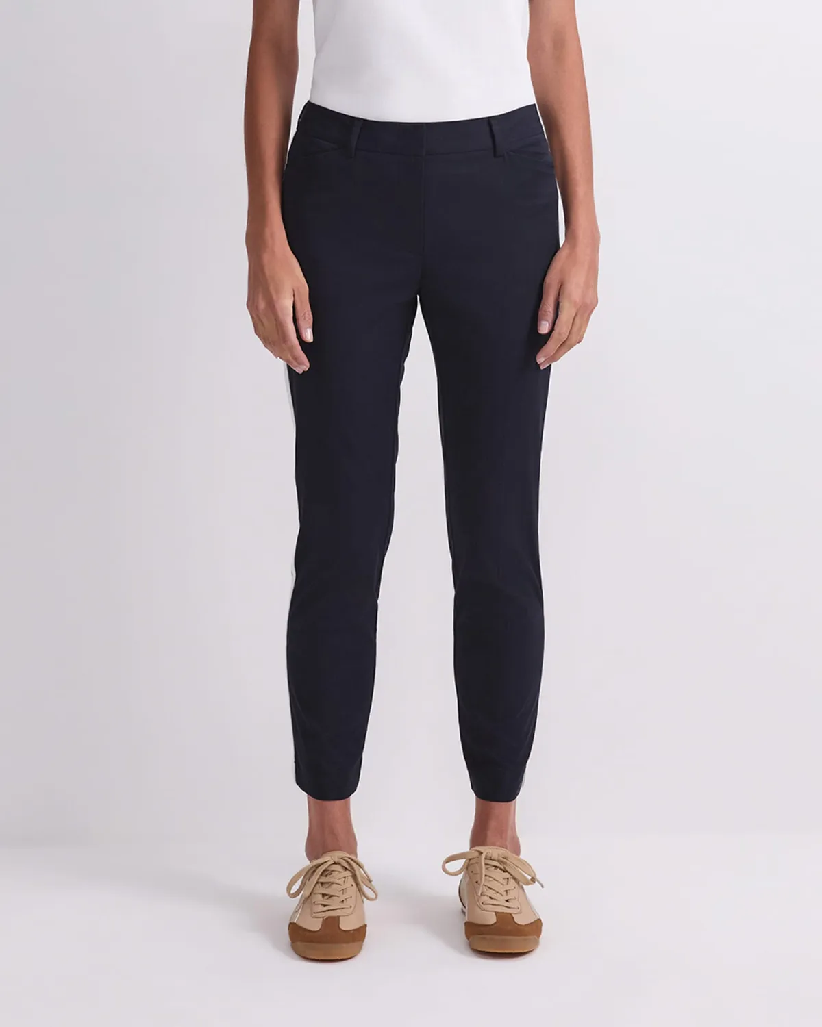Sportscraft Evie pantalon capri coton rayure laterale