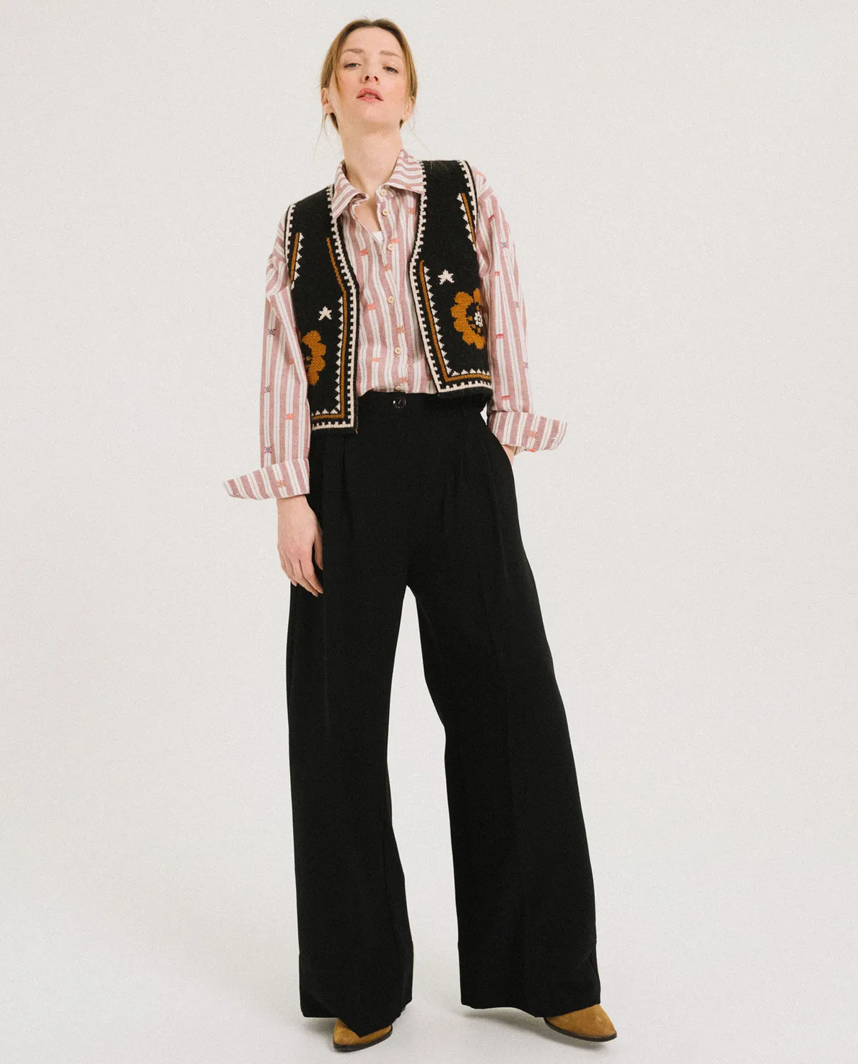 Tinsels Frida gilet laine noir