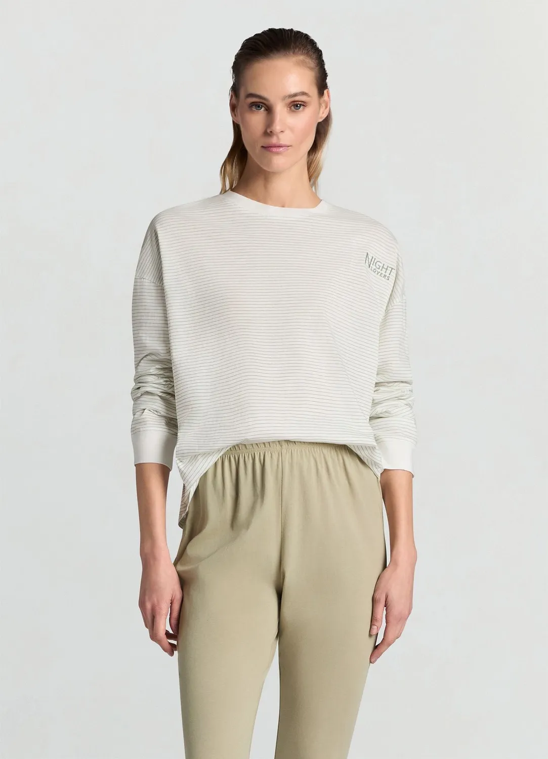 Calliope pyjama long rayé femme ensemble 2 pièces