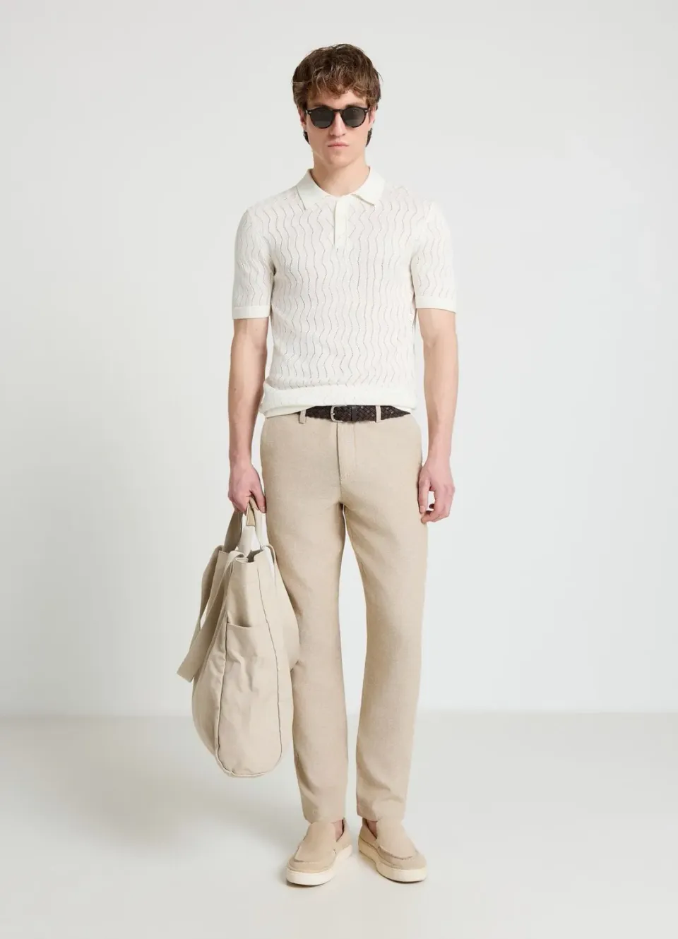 Calliope pantalon chino homme lin coupe droite