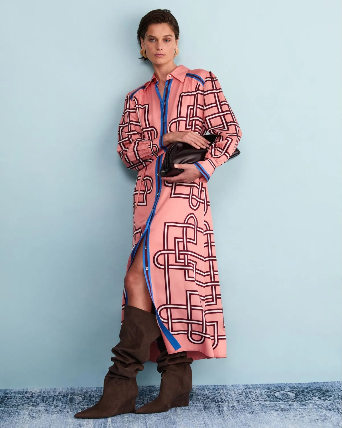 Sportscraft Rhodes robe-chemisier viscose midi