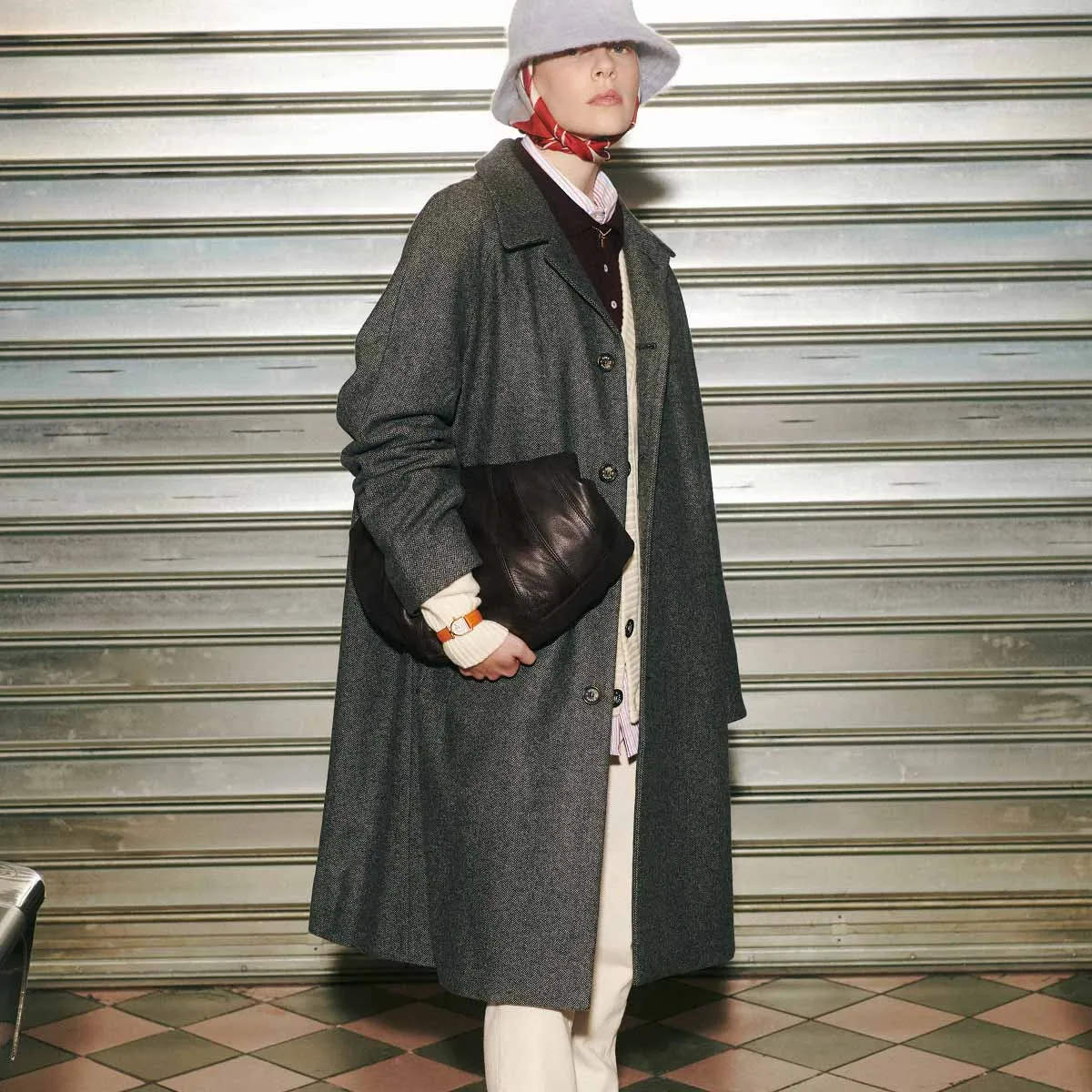 Robe di Kappa Schlatt manteau gris unisexe laine droite