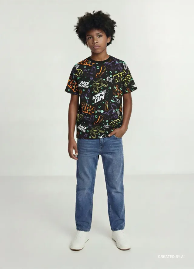 Calliope t-shirt over garçon gaming 10-11 ans