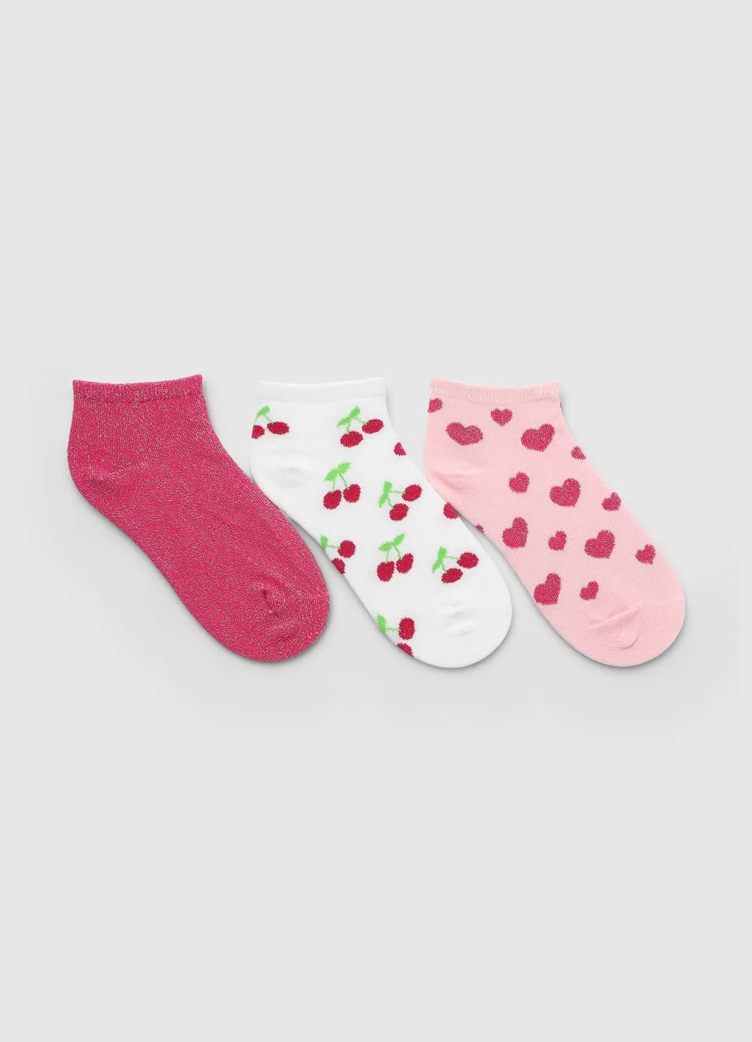 Calliope pack 3 chaussettes fille courtes cœurs