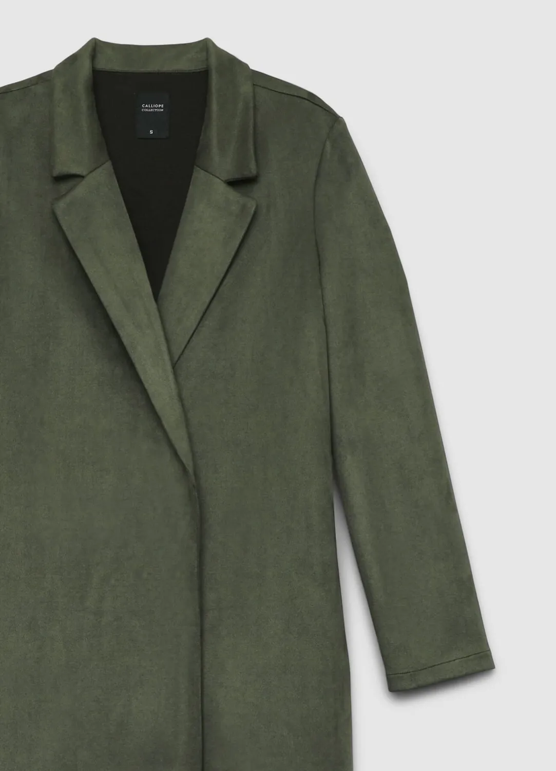 Calliope Manteau suédine femme col classique