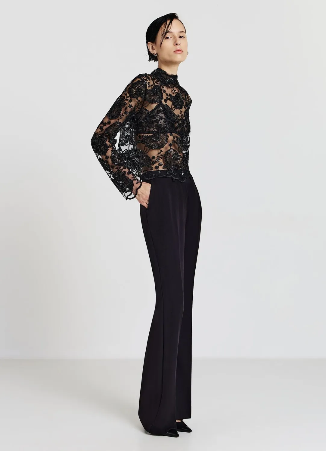 Calliope Atelier blouse femme tulle paillettes