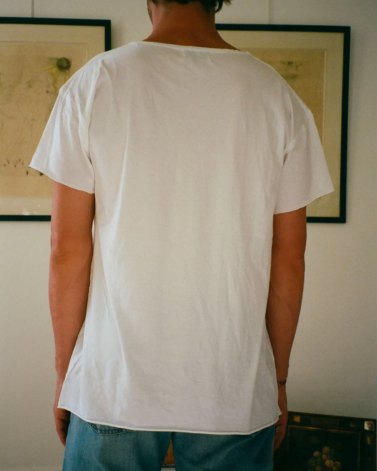 Erevan AJ Sun tee-shirt blanc coton fin homme