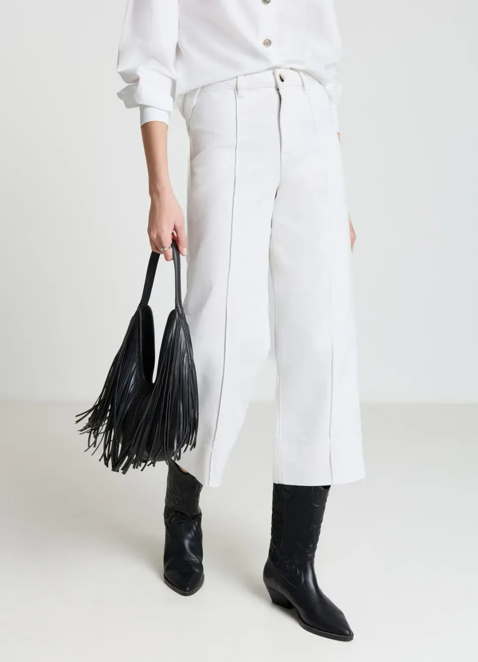 Calliope jean culotte femme pli marqué