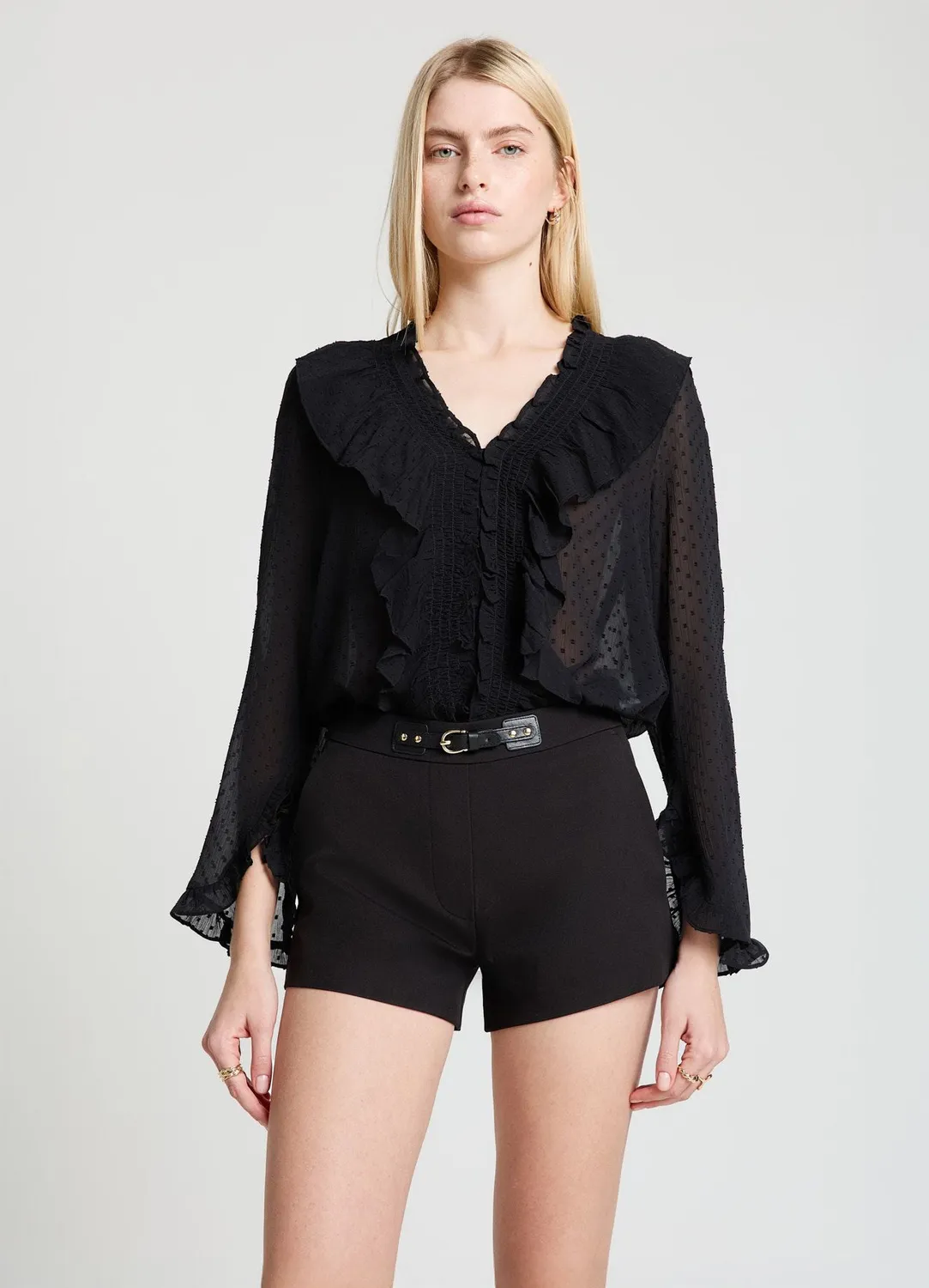 Calliope short détail ceinture femme boucle décorative