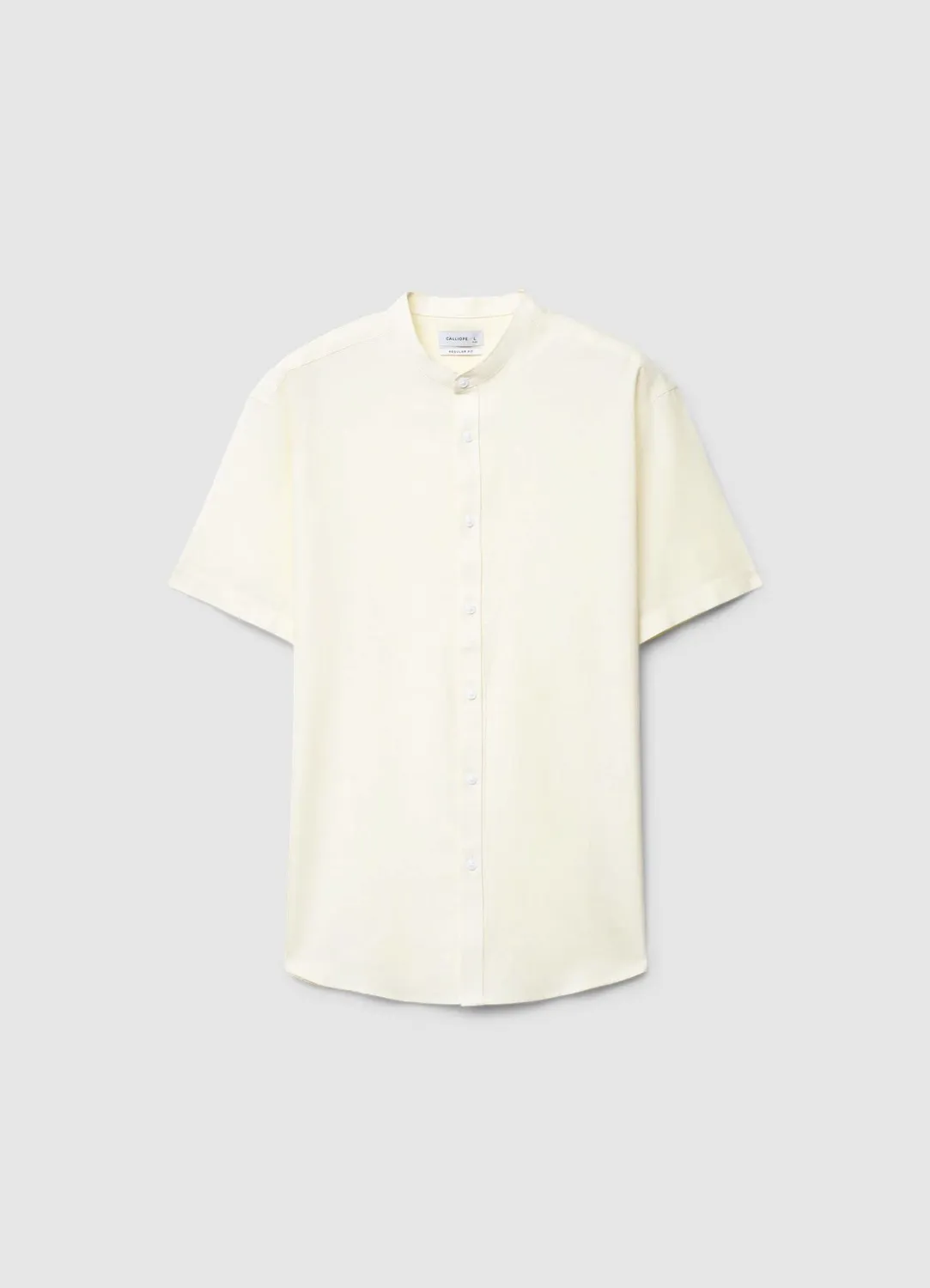 Calliope chemise col coréen homme lin manches courtes S-5XL