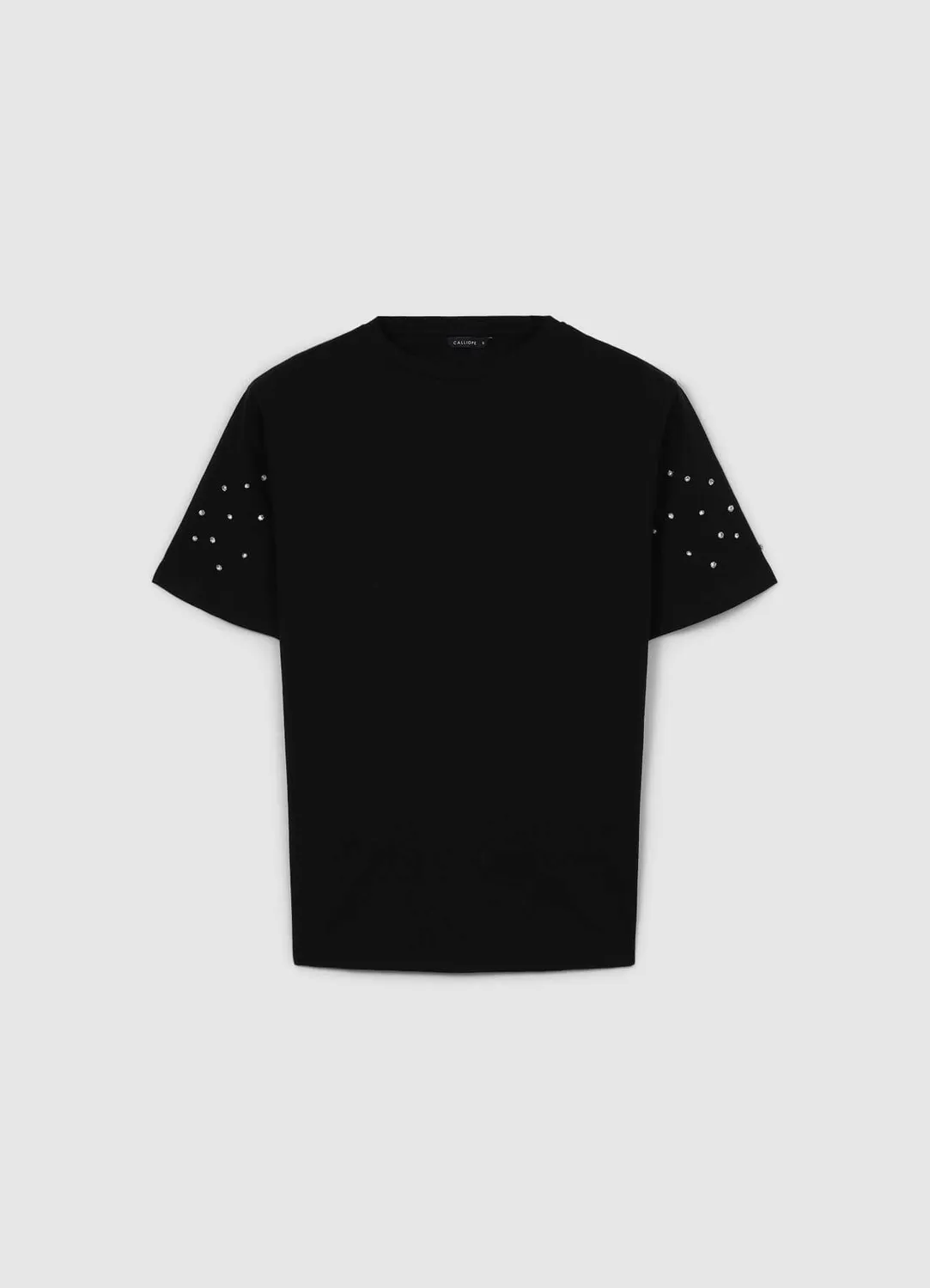 Calliope t-shirt strass femme coton manches courtes