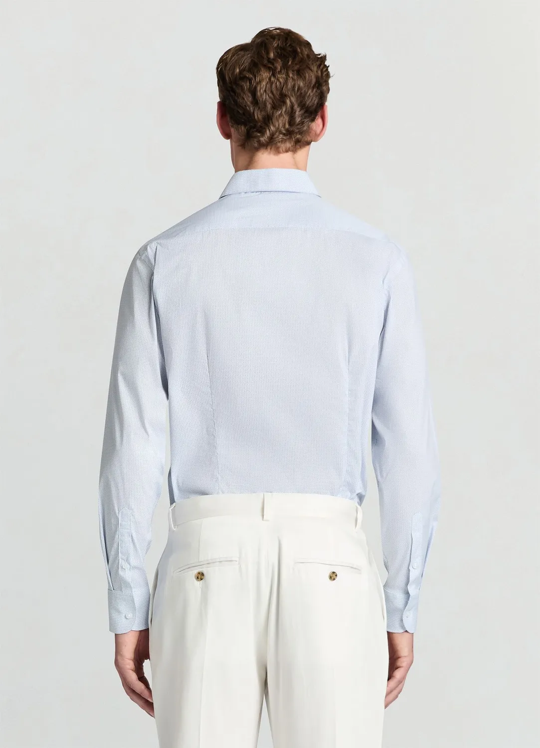 Calliope chemise homme micro-motifs slim manches longues