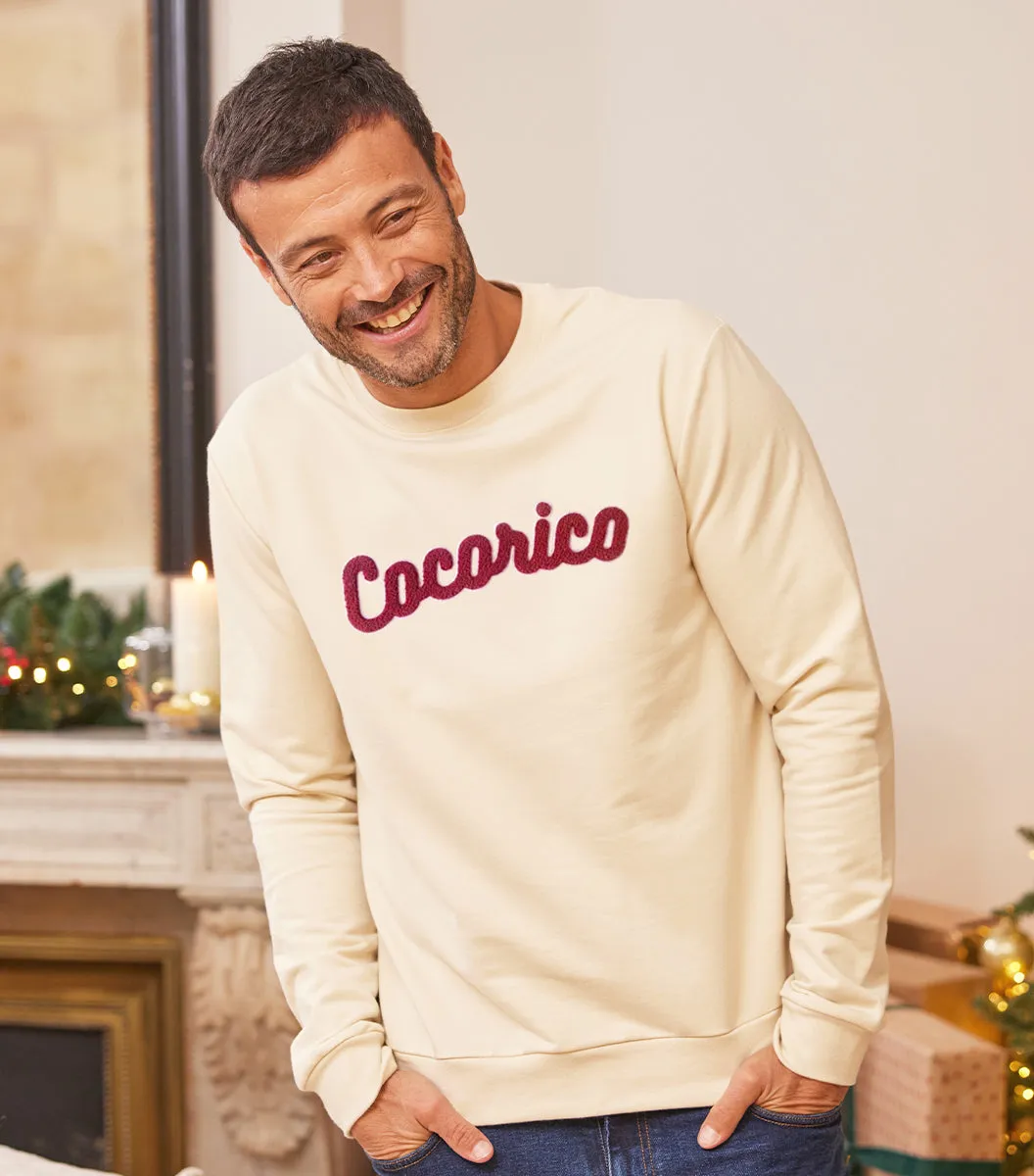 Cocorico La Bouclette Sable sweat homme sable coton