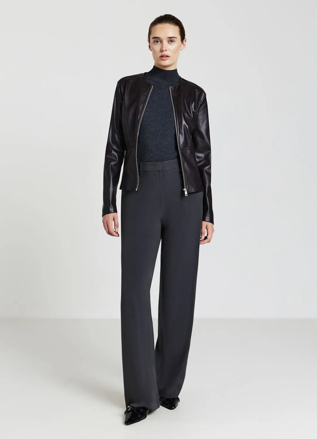 Calliope Perfecto effet cuir femme zippé