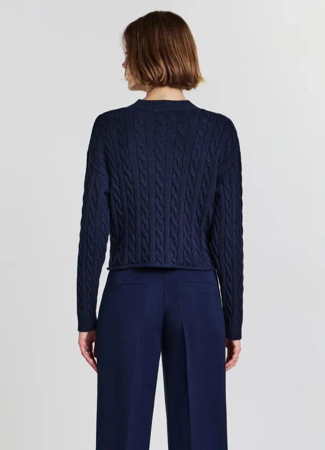 Calliope Maglia Crop Trecce pull femme crop
