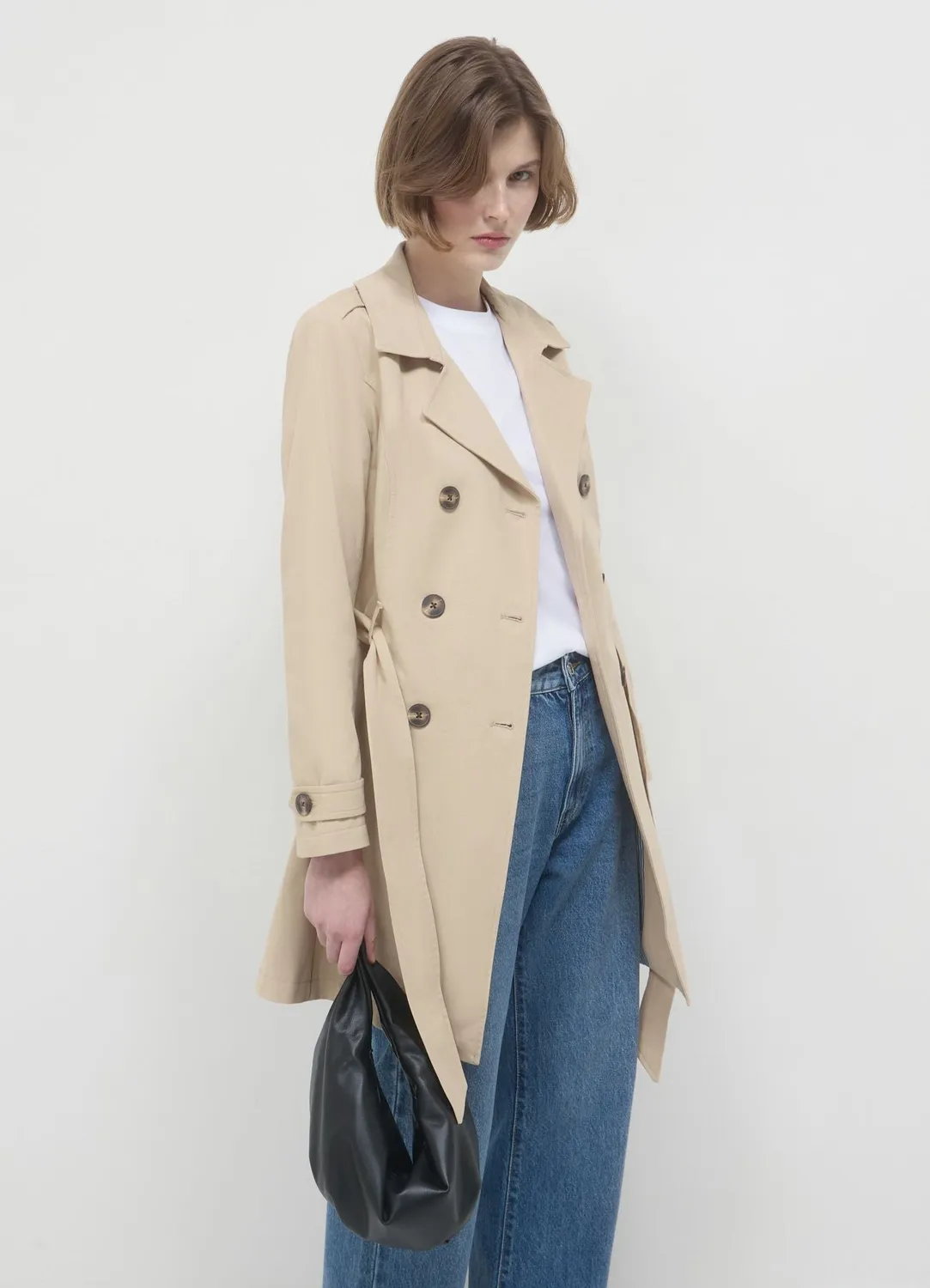 Calliope Trench Tinta Unita trench femme coton