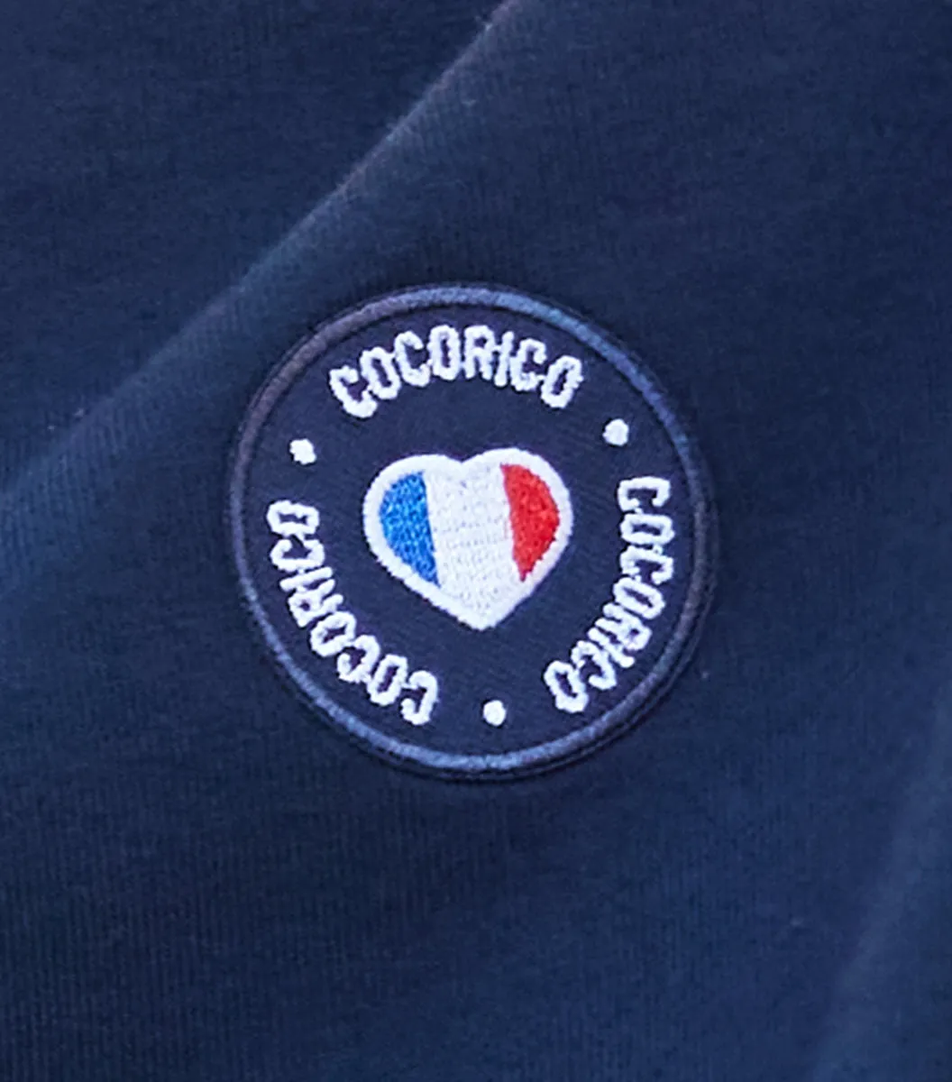 Cocorico Blason sweat homme marine coton