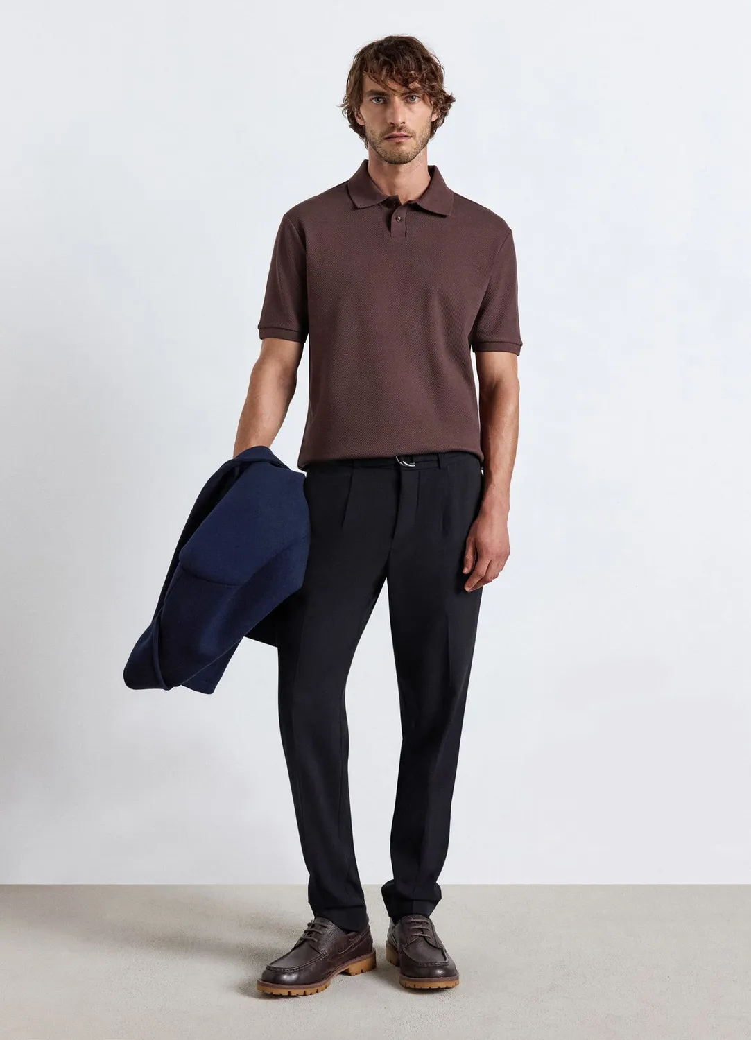 Calliope polo uni 2 boutons homme