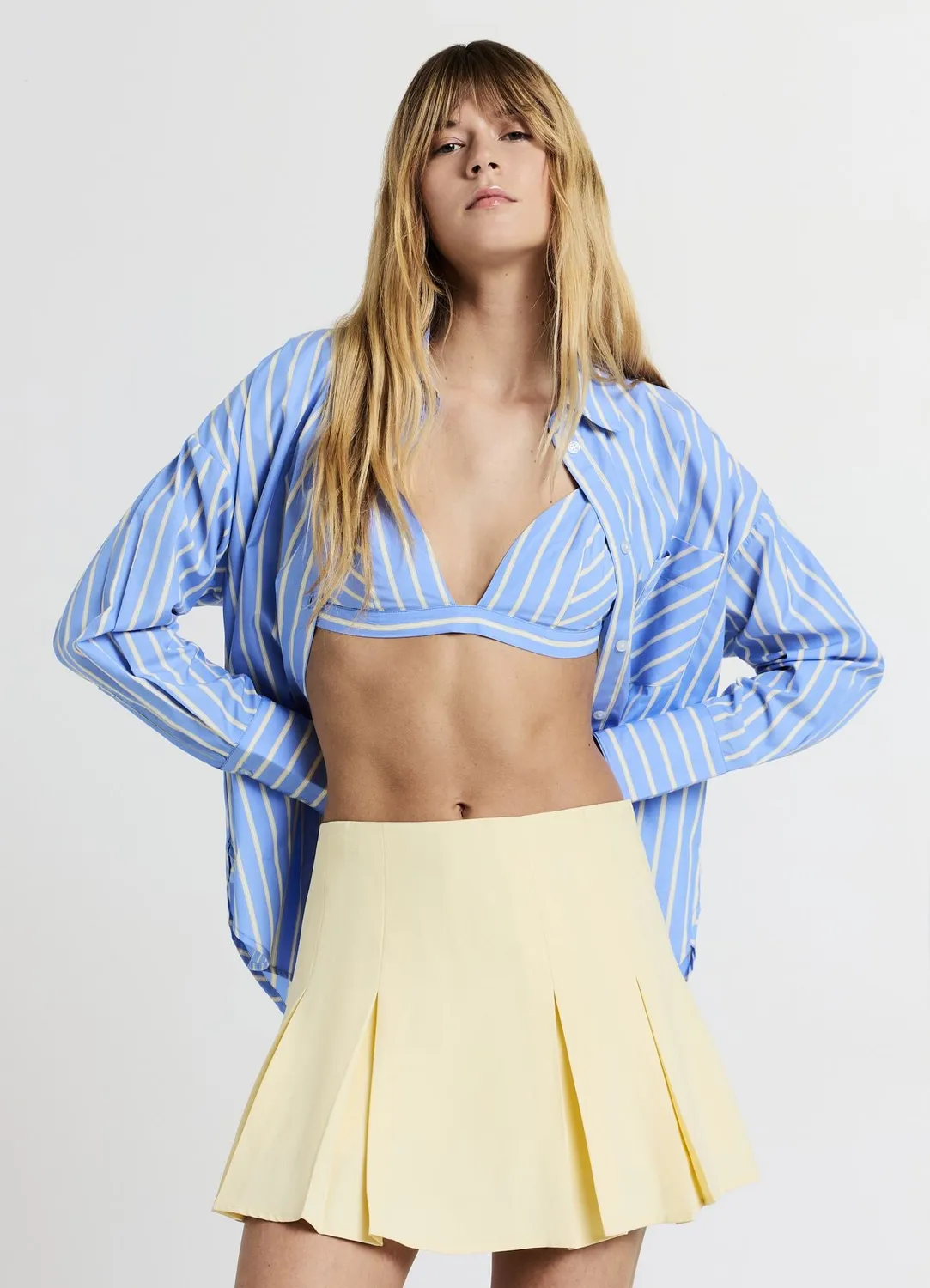 Calliope jupe-short plissée femme fermeture latérale