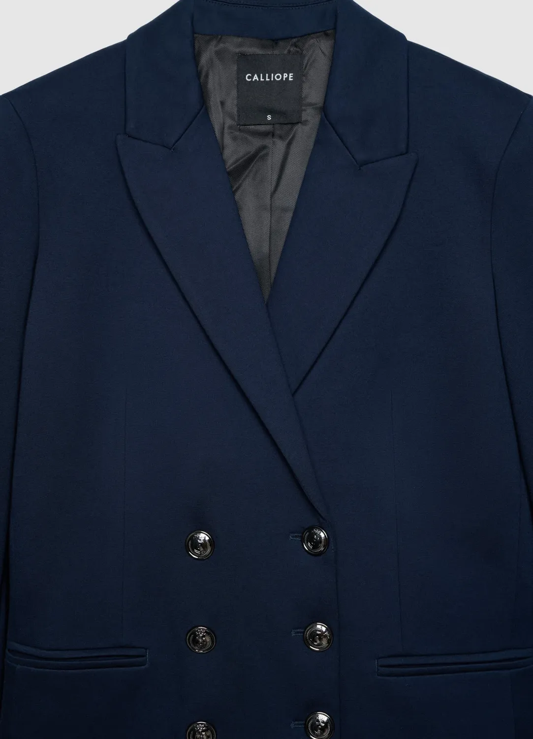 Calliope Double boutonnage blazer femme tailleur uni