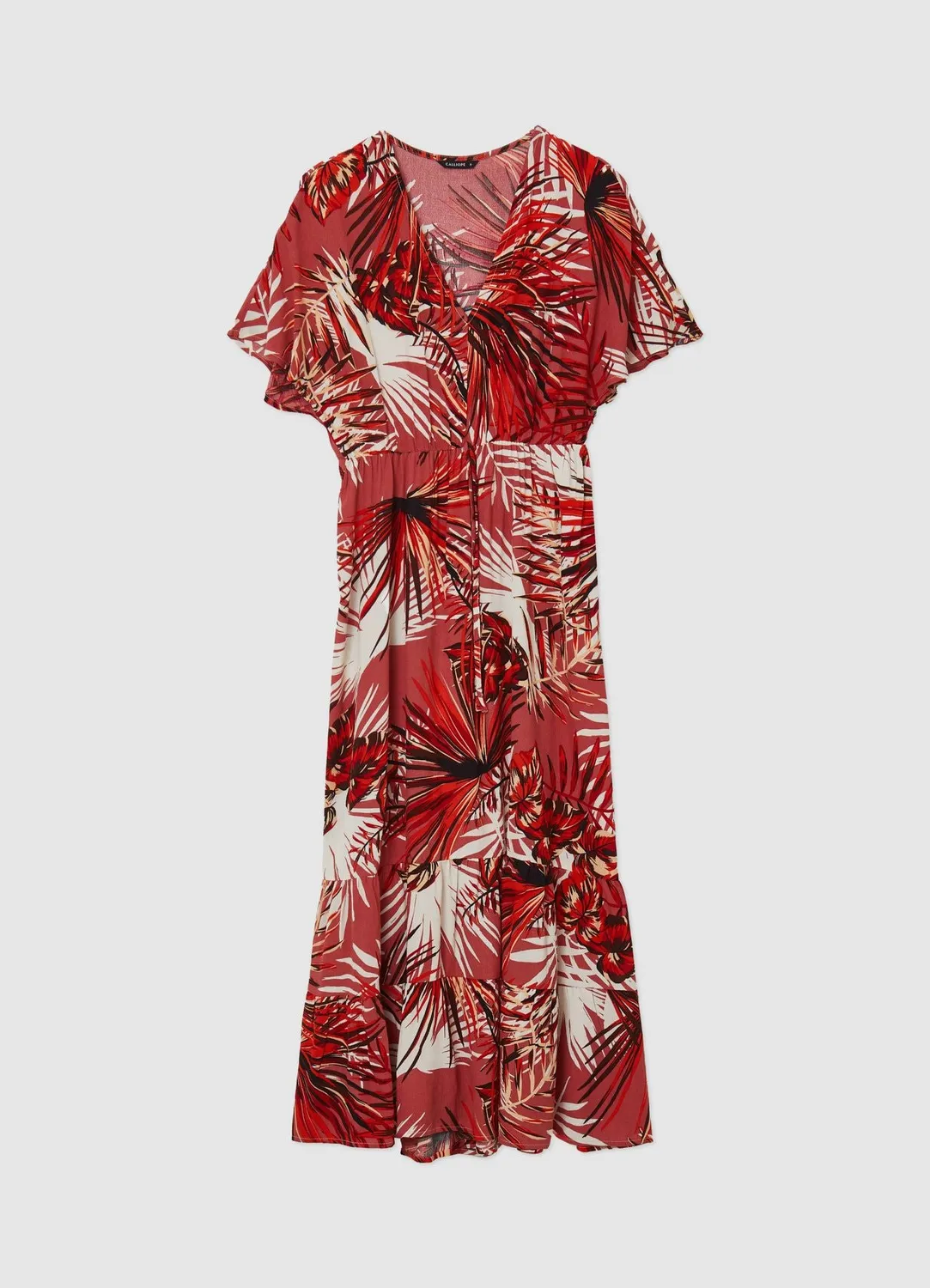 Calliope robe longue kimono imprimée femme volant