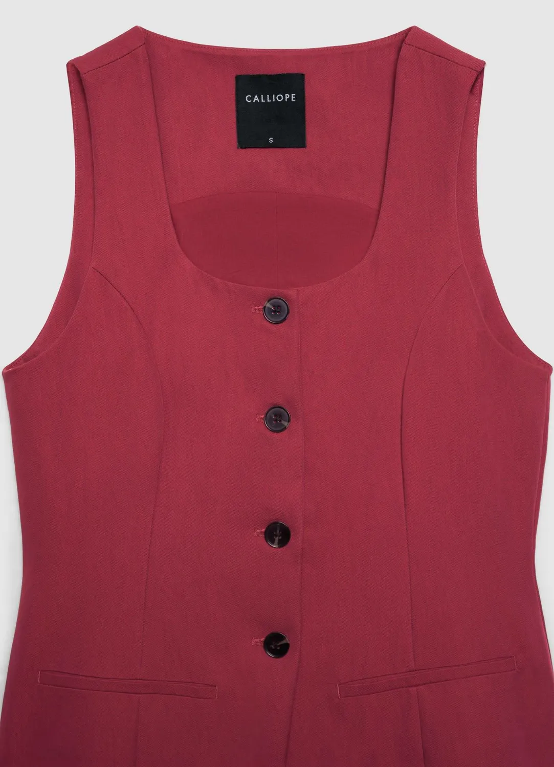 Calliope gilet long évasé à boutons femme bureau
