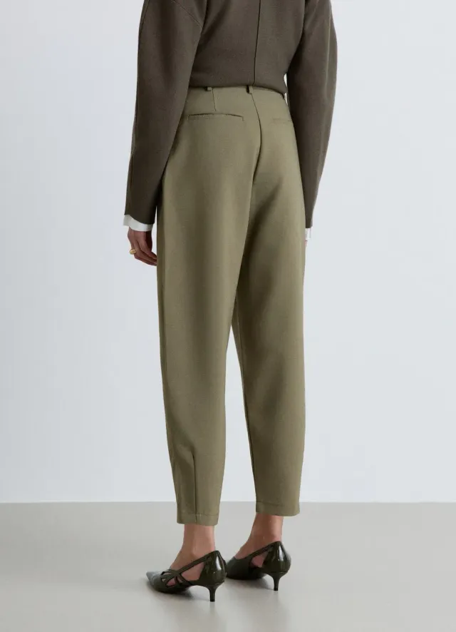 Calliope pantalon balloon uni taille haute poches