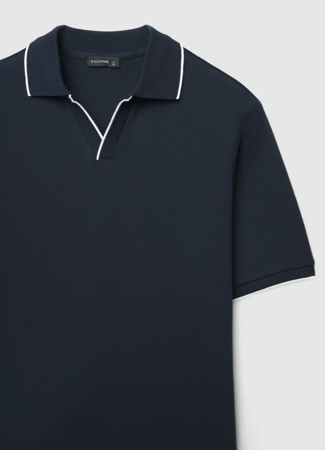 Calliope polo piquet homme taille L col contrasté