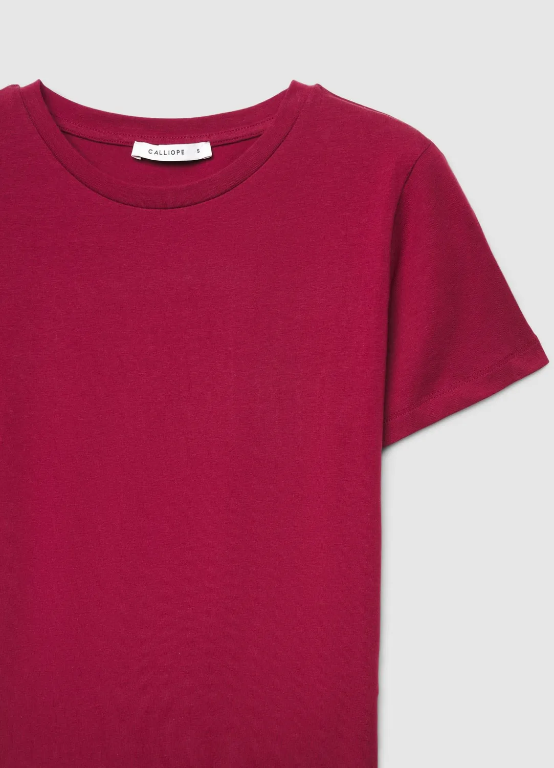Calliope t-shirt uni col rond manches courtes femme