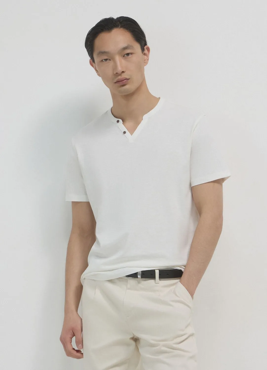 Calliope T-Shirt Serafino Col Boutonné Homme Taille L