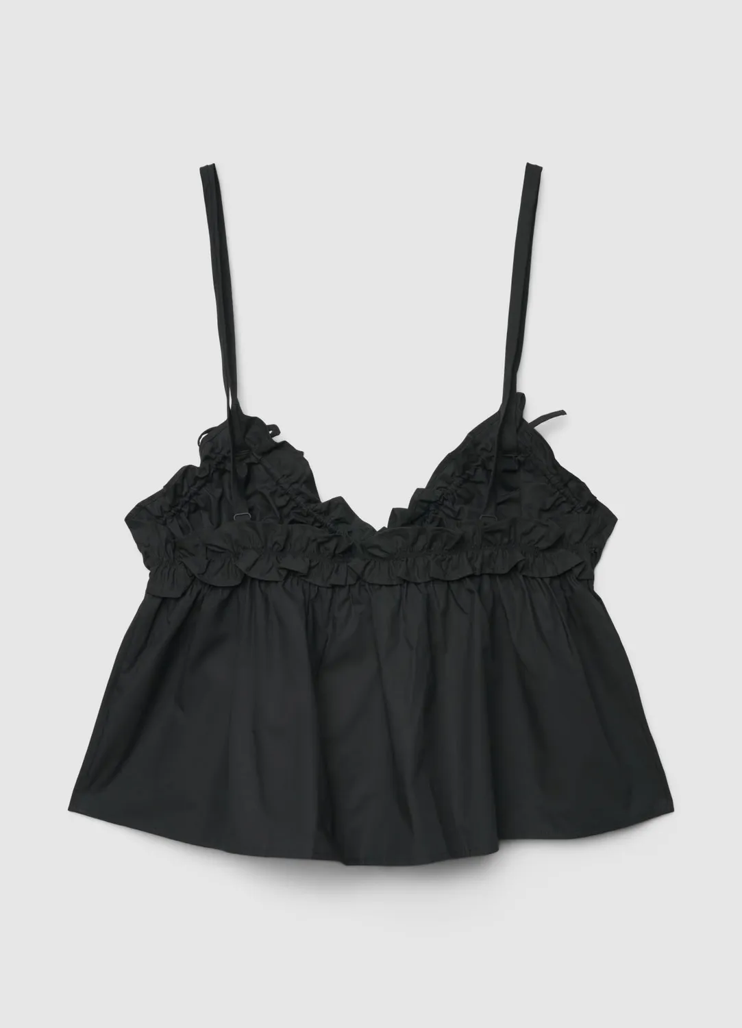 Calliope top col V femme S volant nœuds