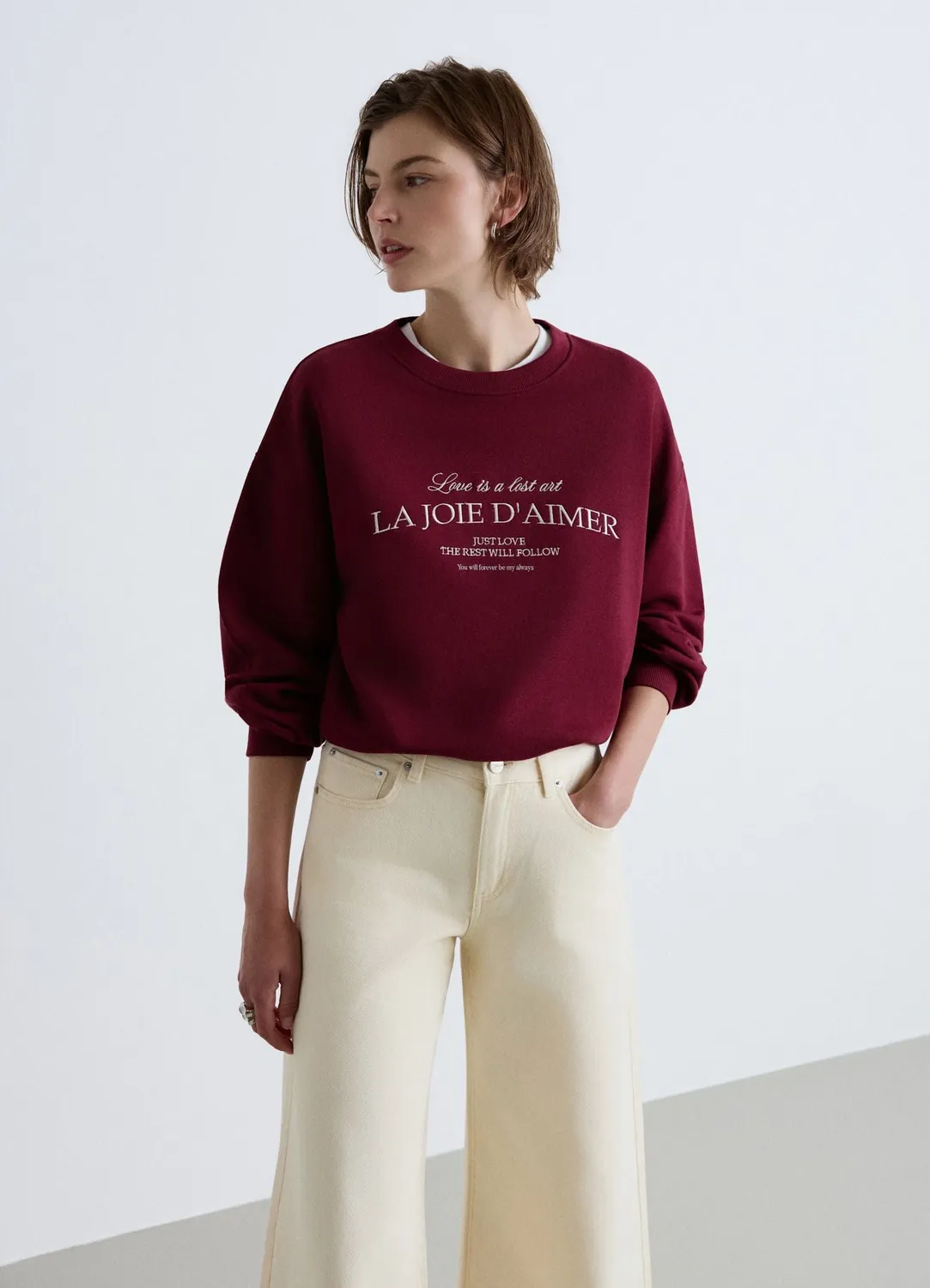 Calliope sweat balloon sweat femme taille S brodé