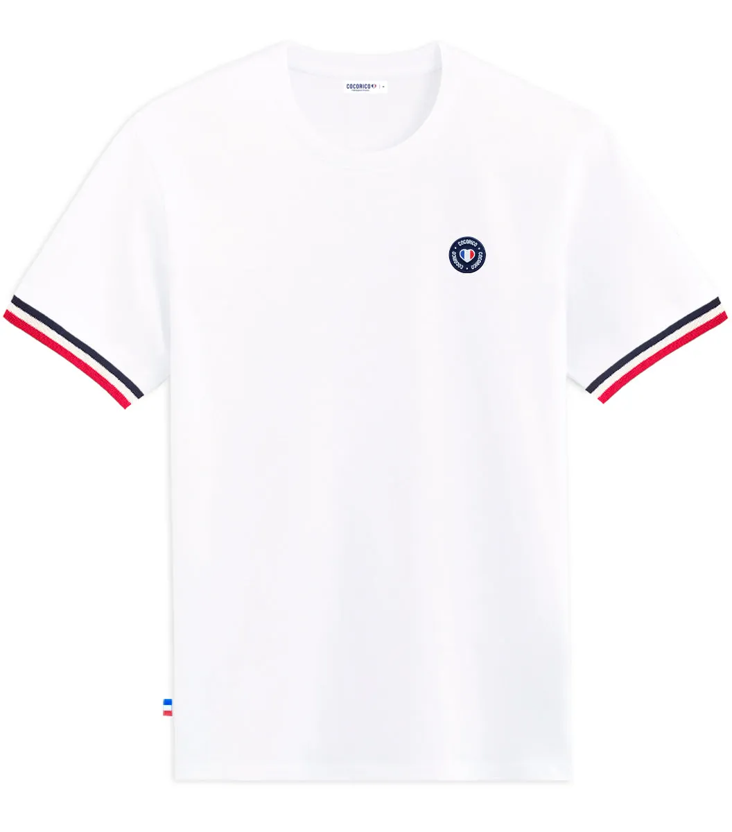 Cocorico Blason Supporter t-shirt femme blanc coton