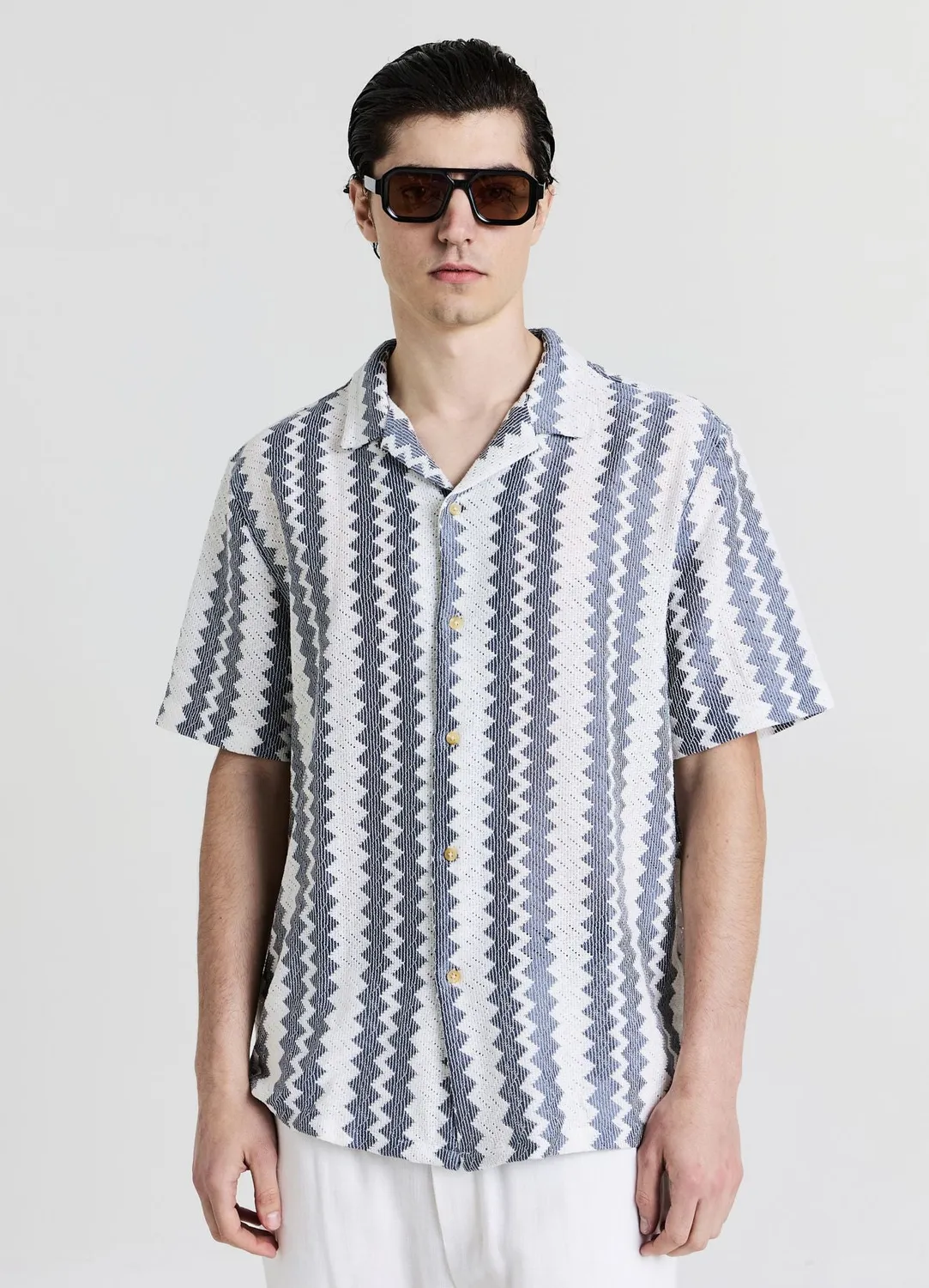 Calliope Croquet chemise homme rayée manches courtes