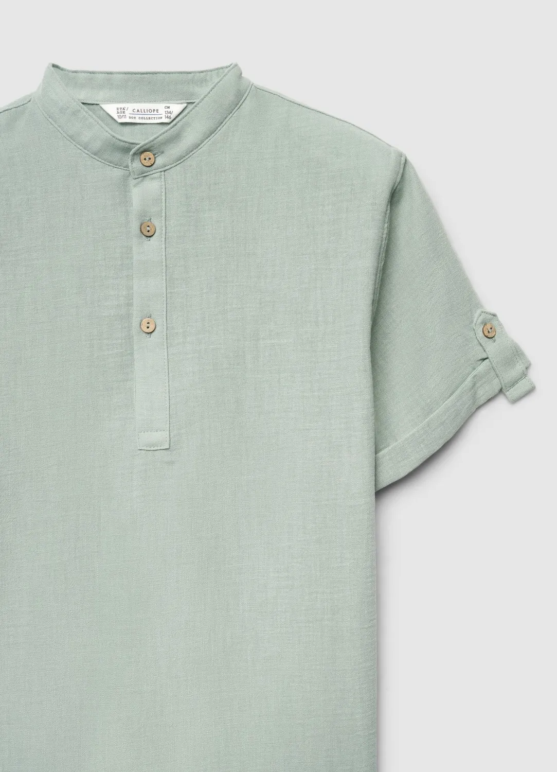 Calliope Serafino chemise enfant manches courtes unie