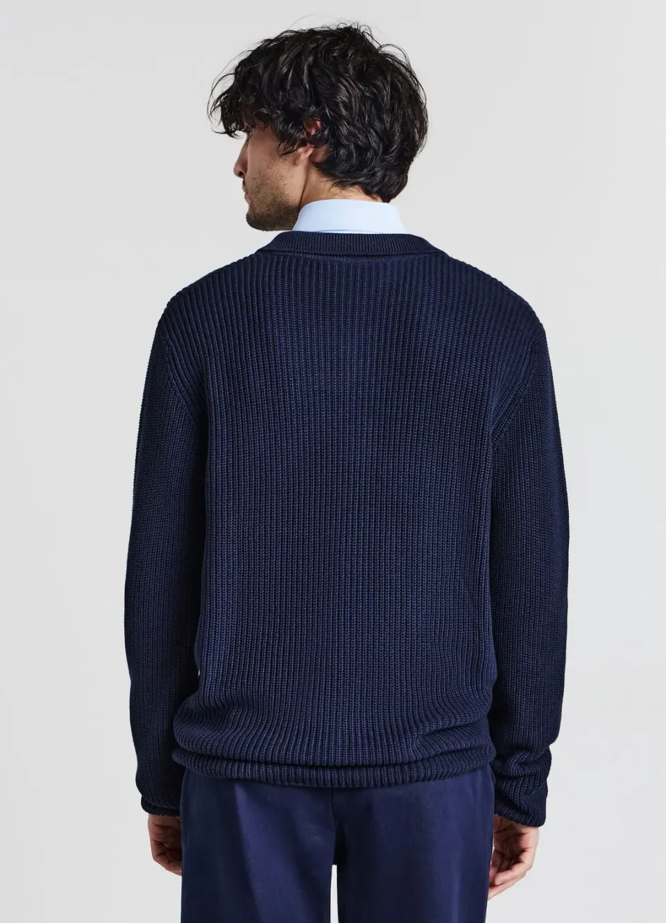Calliope Cardigan col chemise homme M maille unie