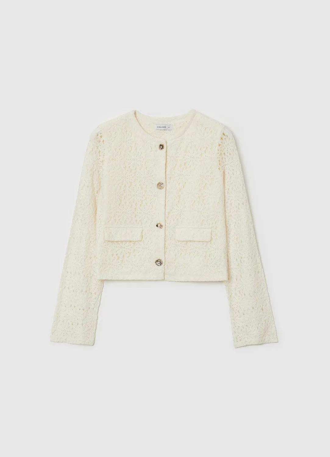 Calliope veste femme macramé boutons