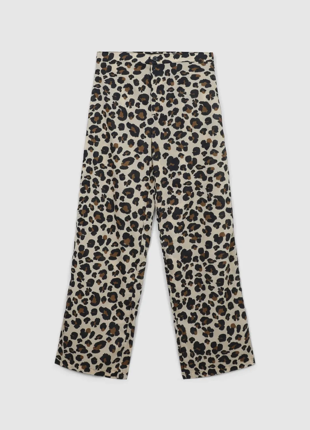 Calliope Straight pantalon droit animalier coton