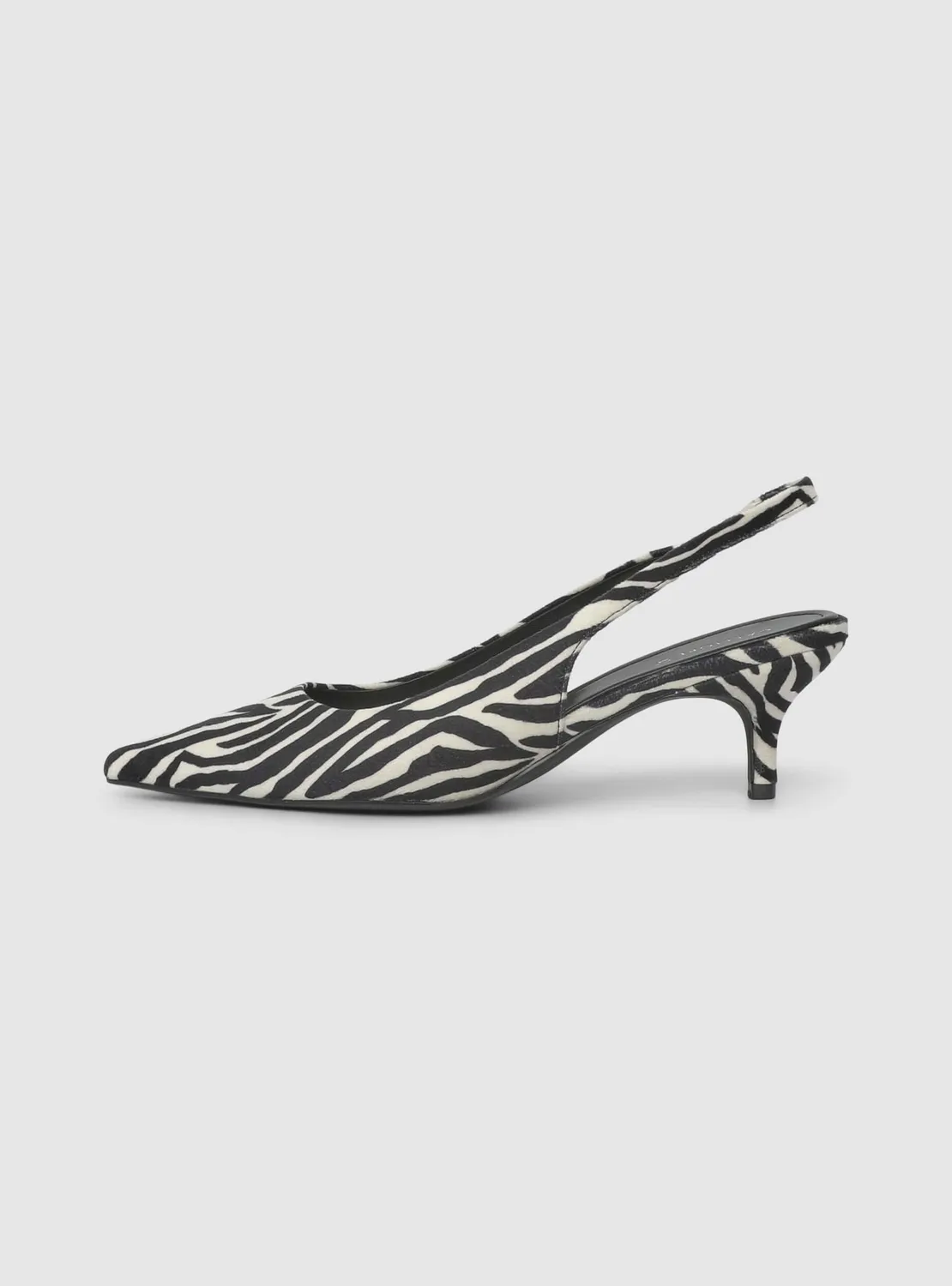 Calliope slingback femme zébrée bout pointu 6,5 cm
