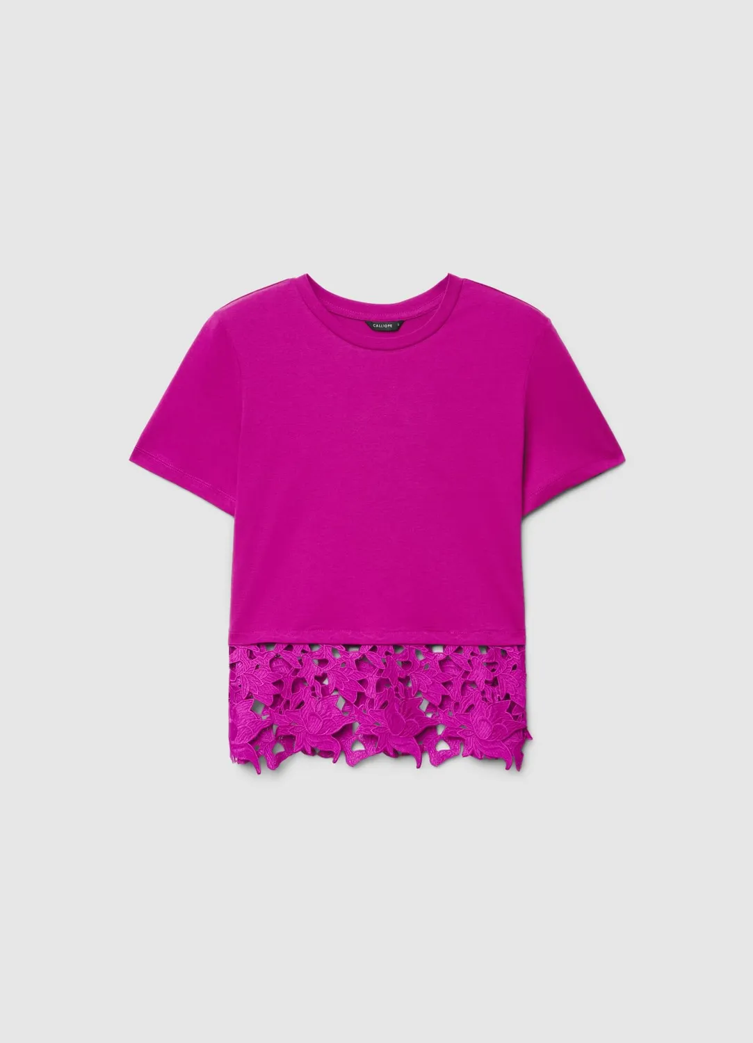 Calliope t-shirt femme coton bas dentelle floral