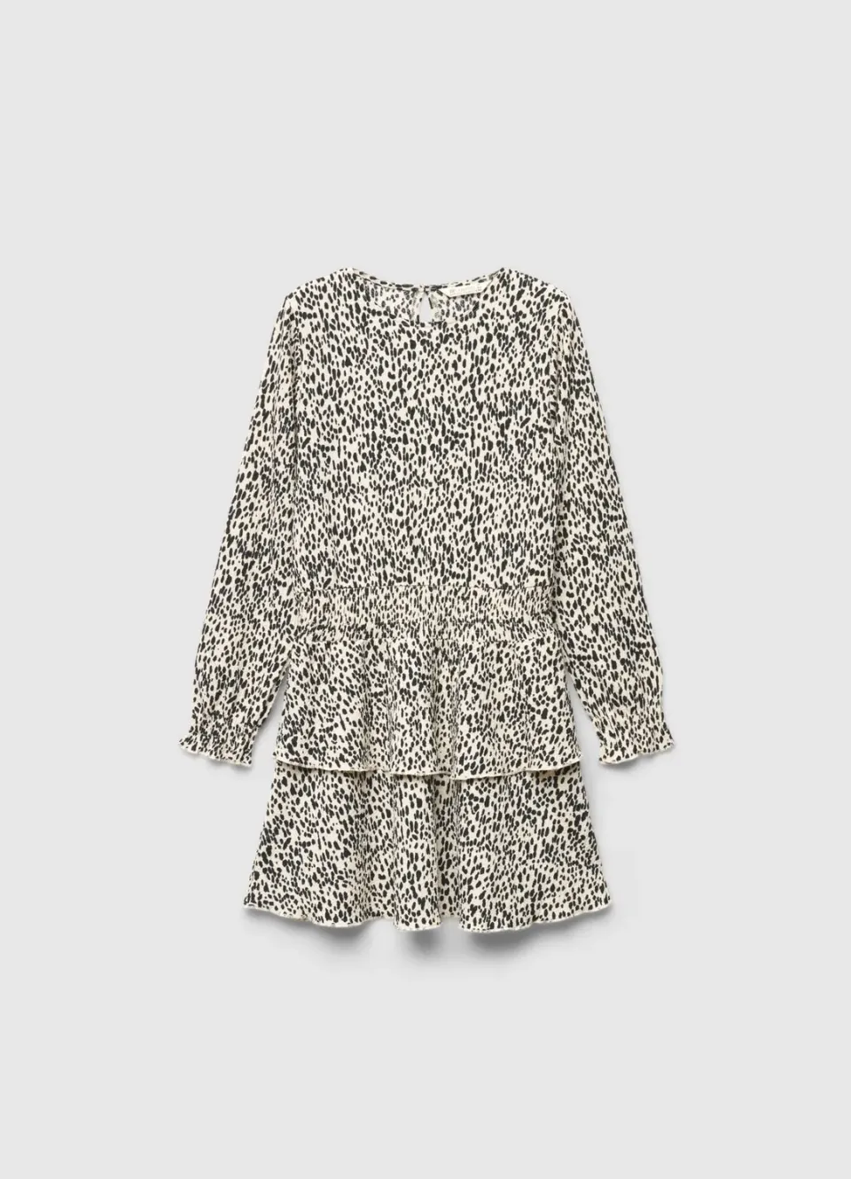 Calliope Robe Fille Volants Imprimé Animal Manches Longues