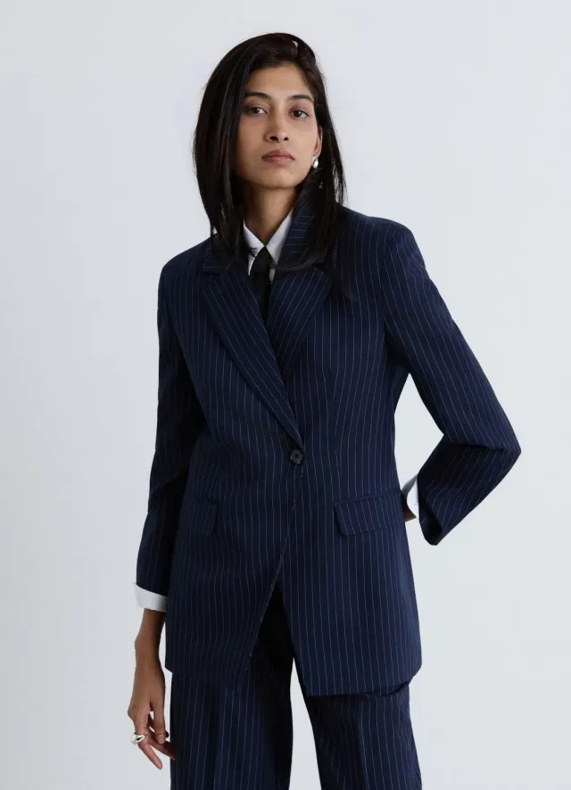 Calliope blazer asymétrique femme à rayures